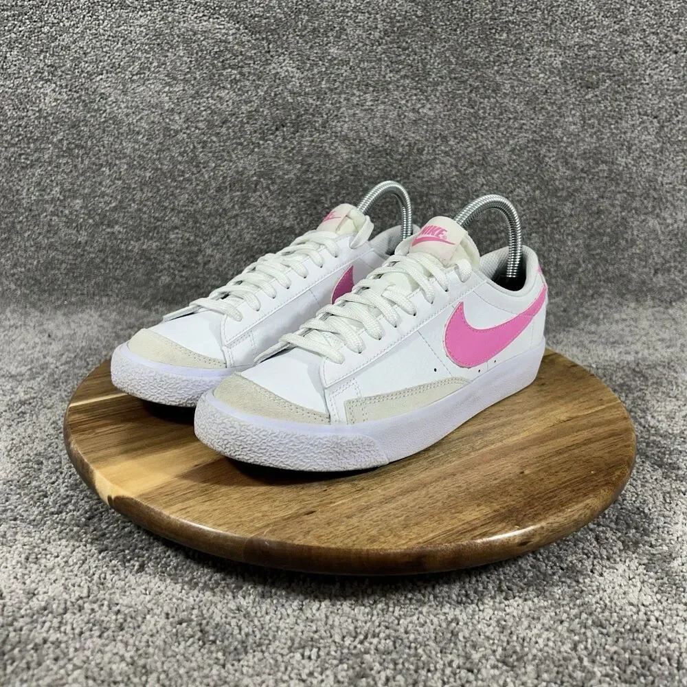 Nike Court Legacy Low DA4074-125 Kids Size 5.5 White Pink Leather Athletic Shoes